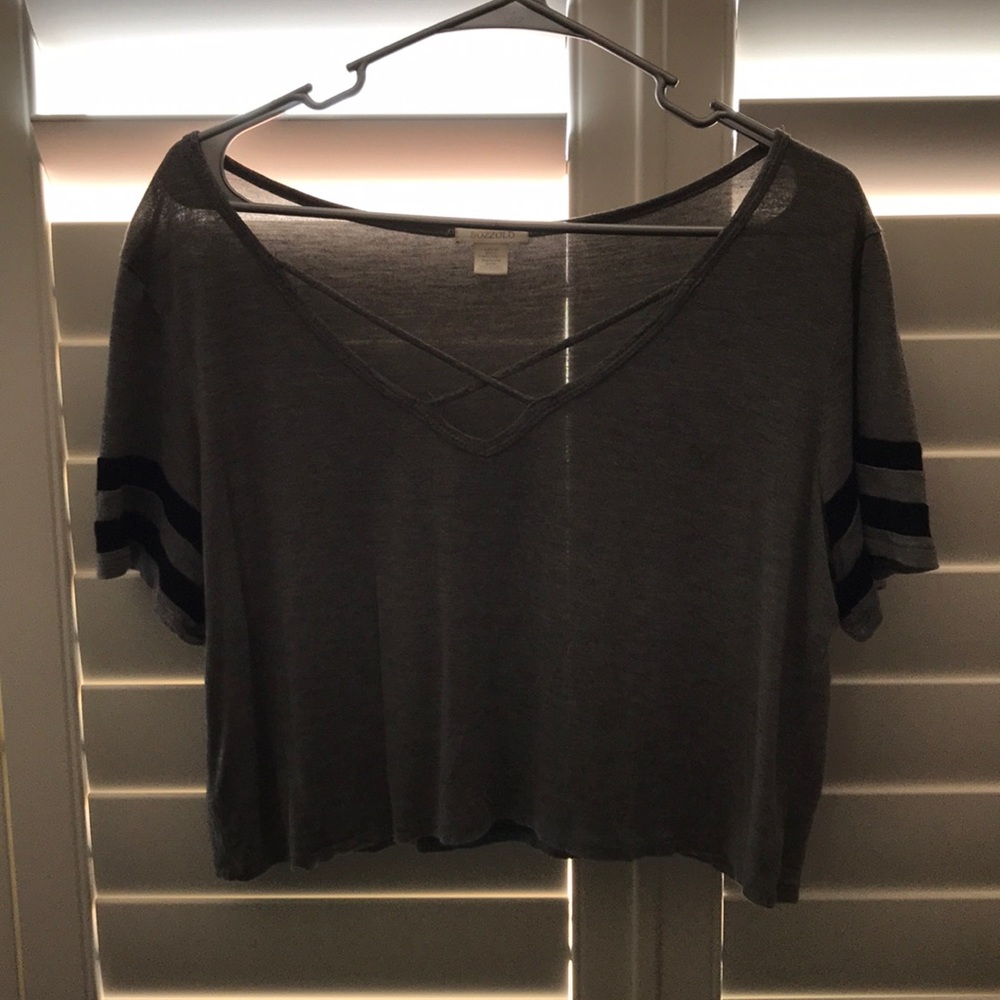Light gray crop top
